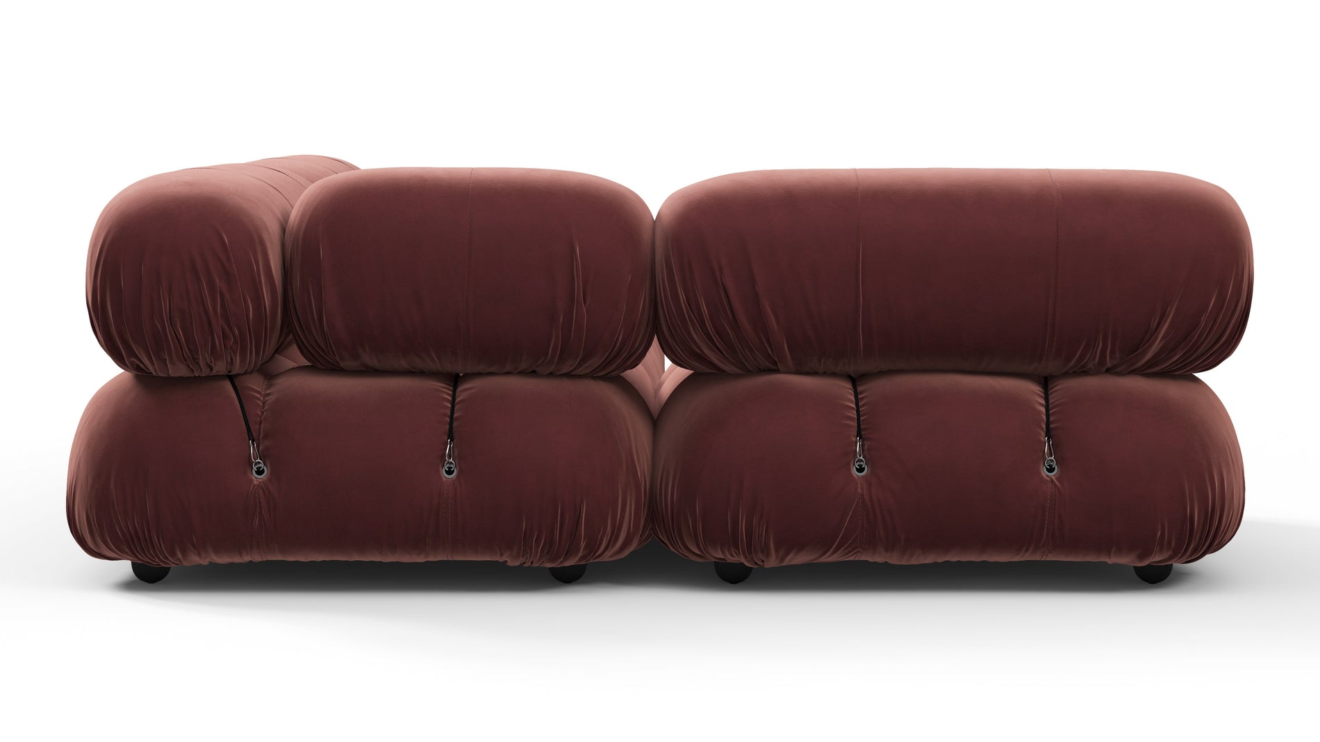 Bellini SectionalMaroon Velvet
