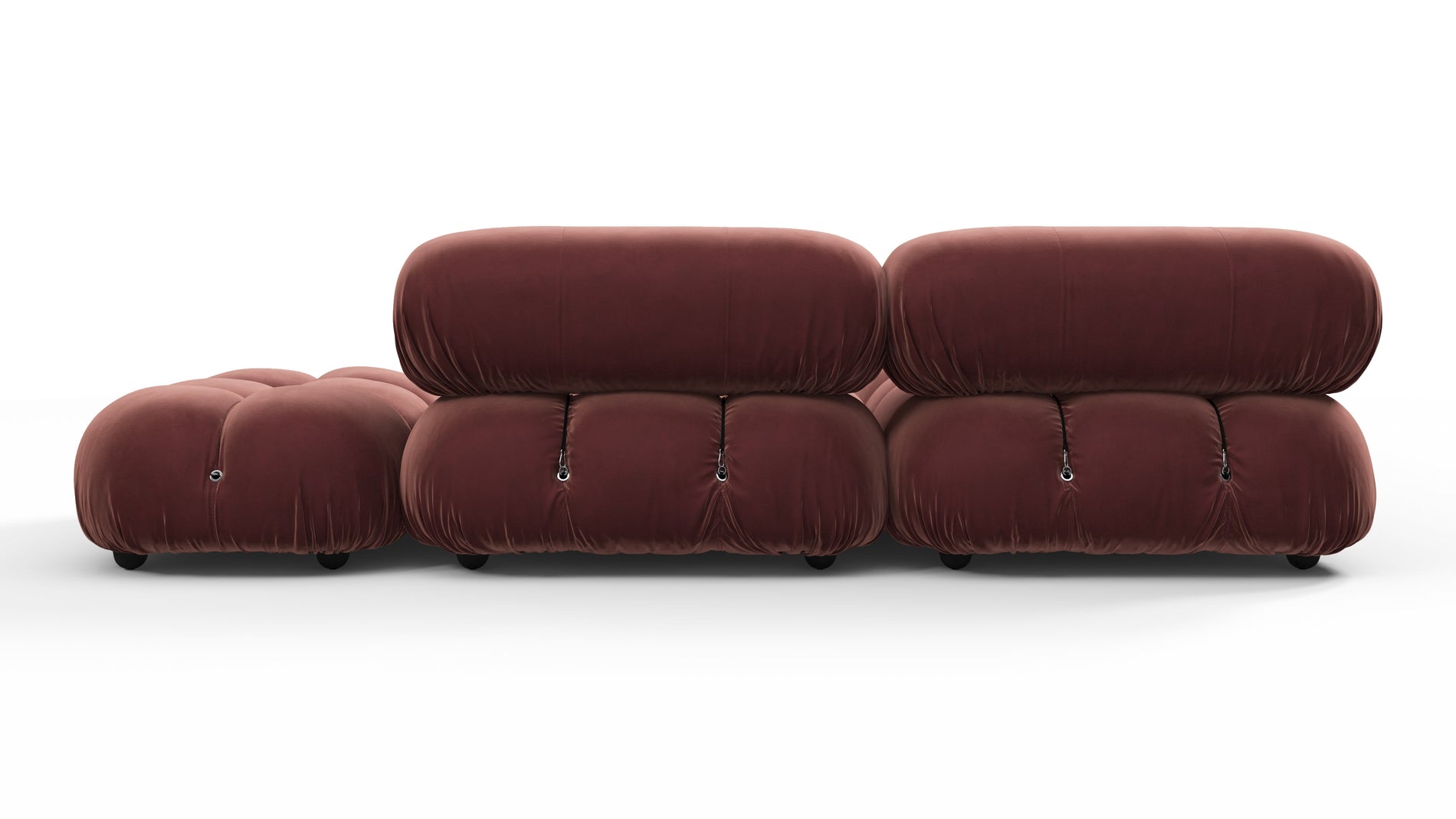 Bellini SectionalMaroon Velvet