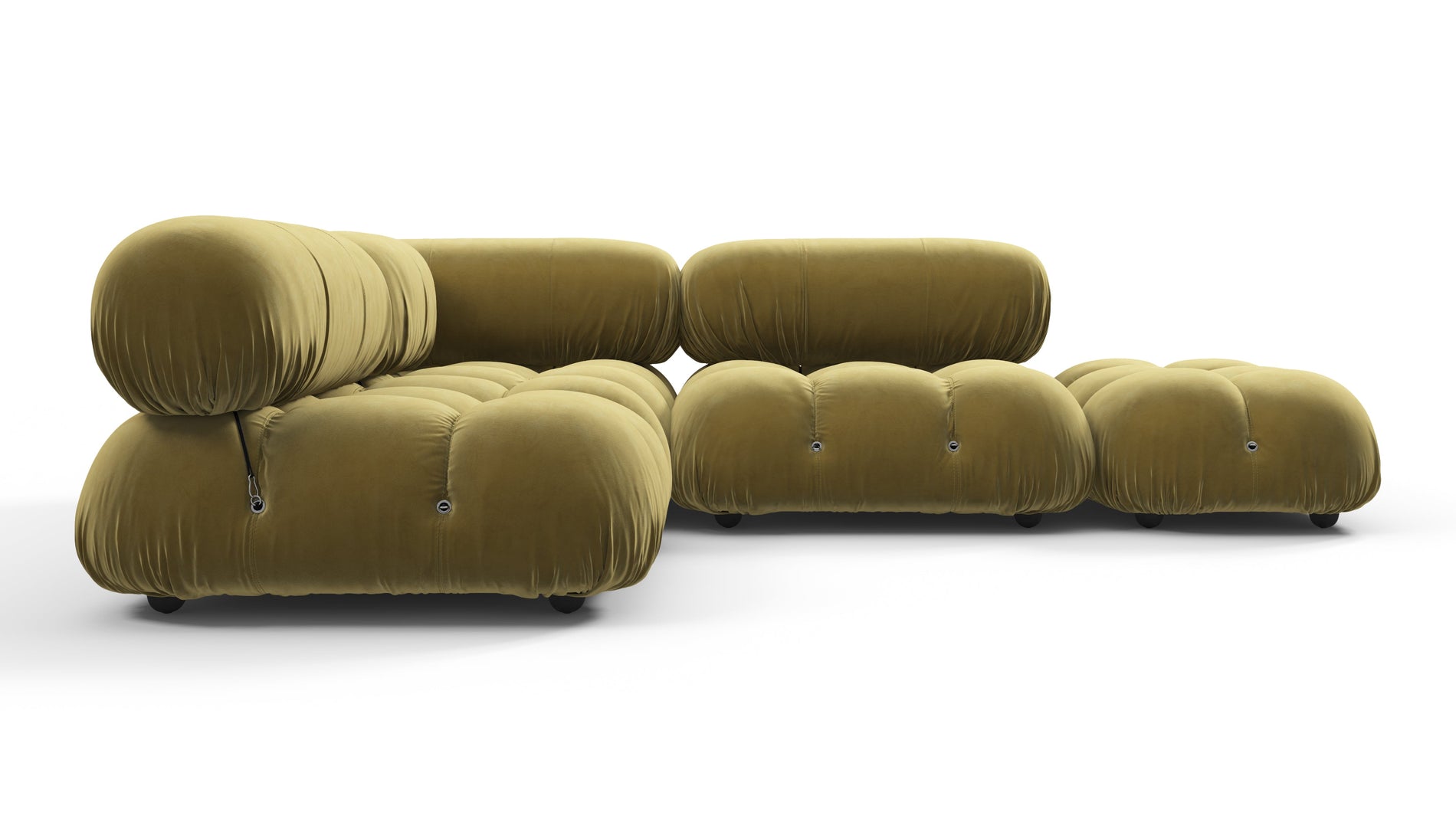 Bellini SectionalOliven Gold Samt