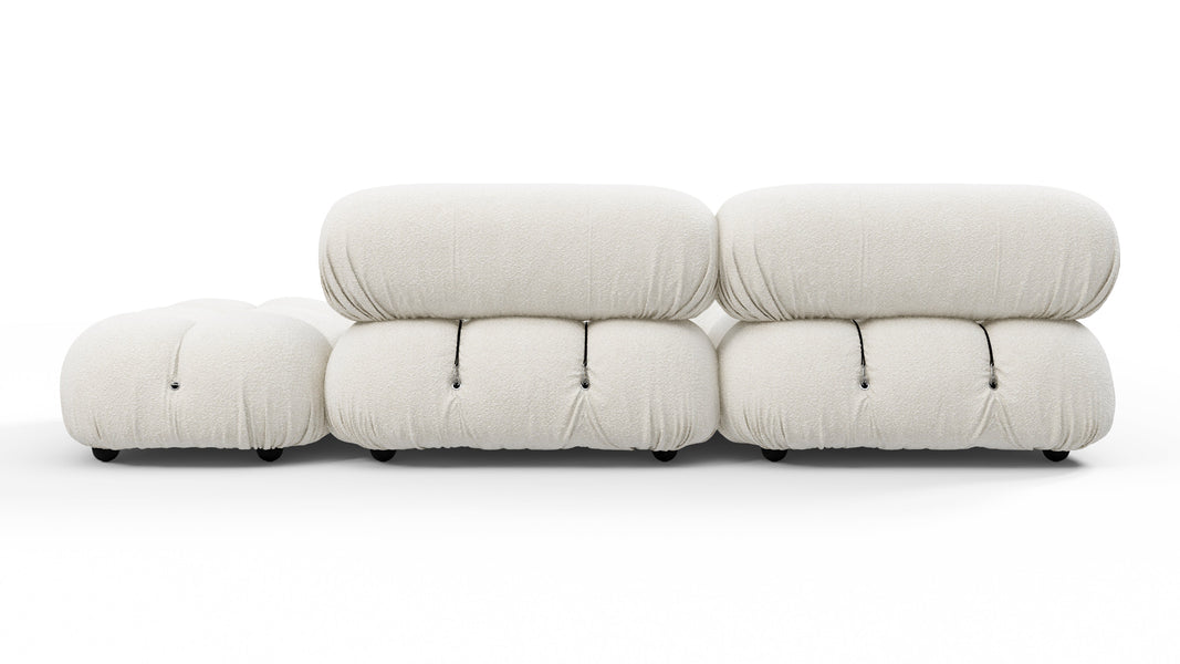 Bellini SectionalWhite Boucle
