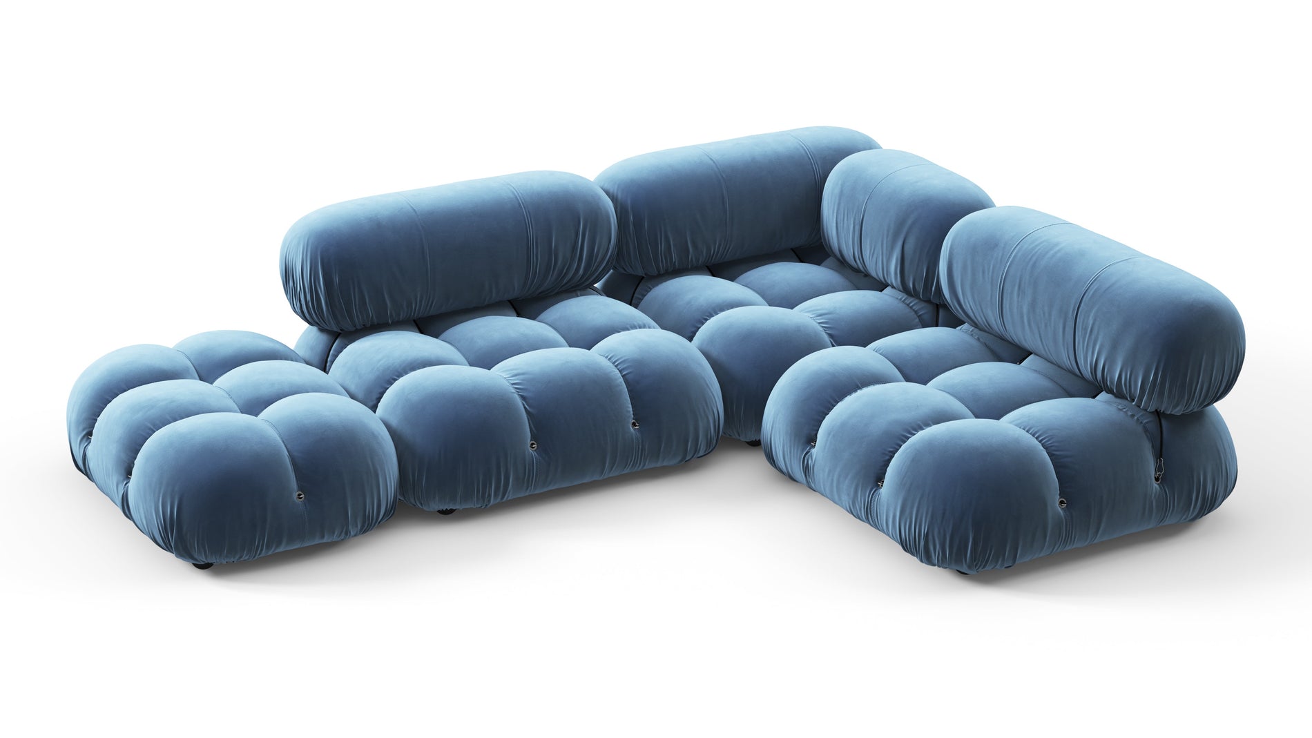 Bellini SectionalAegean Blue Samt