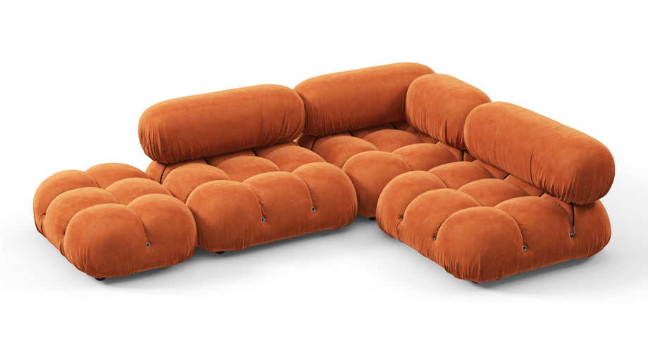 Bellini SectionalApricot Velvet