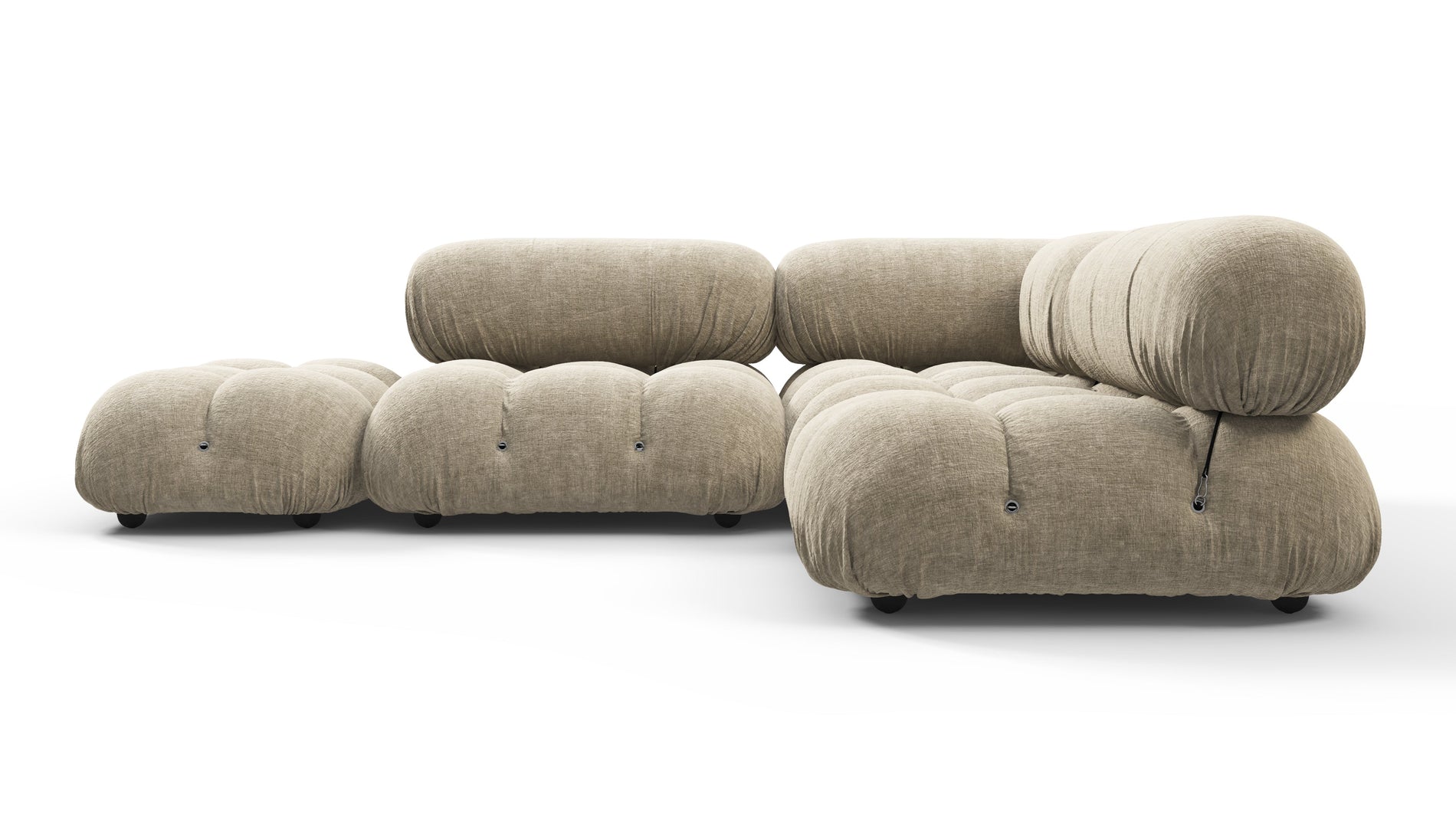 Bellini SectionalBeige Grey Chenille