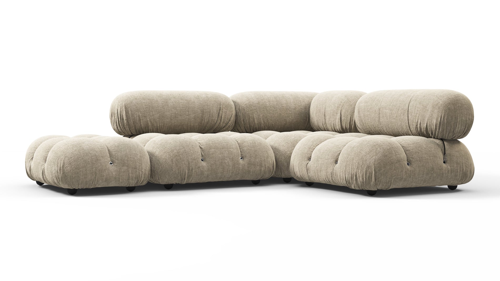 Bellini SectionalBeige Grey Chenille