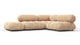 Bellini Sectional - Ecru Velvet - Image 2