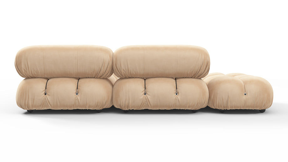 Bellini SectionalEcru Velvet