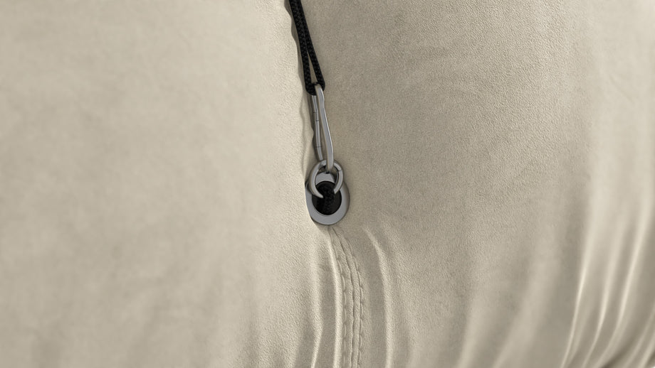 Bellini SectionalEggshell Vegan Suede