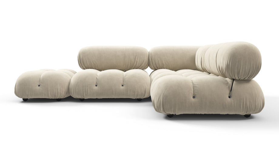 Bellini SectionalEggshell Vegan Suede