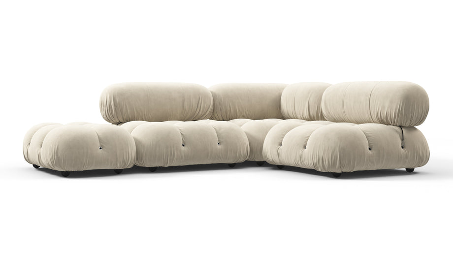Bellini SectionalEggshell Vegan Suede
