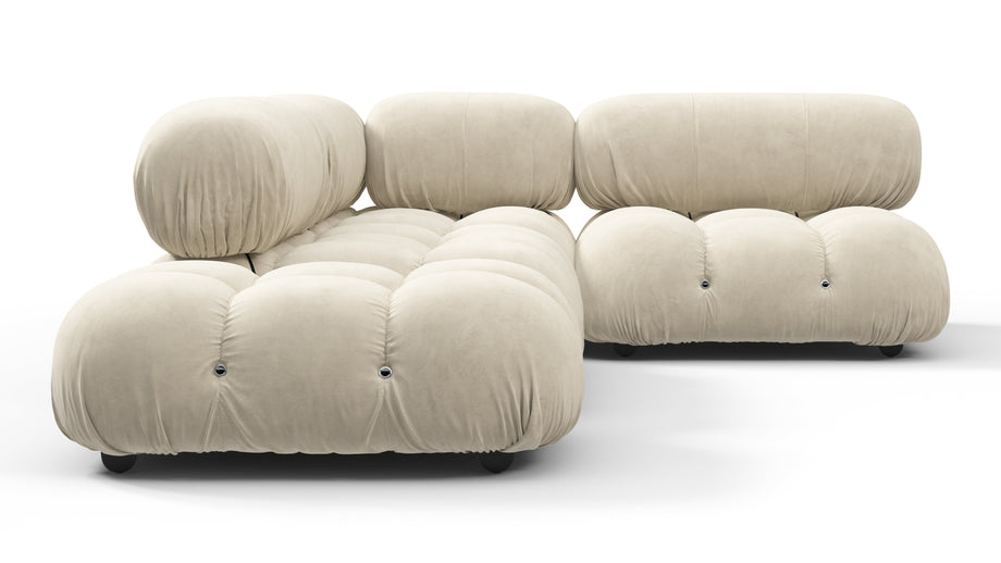 Bellini SectionalEggshell Vegan Suede