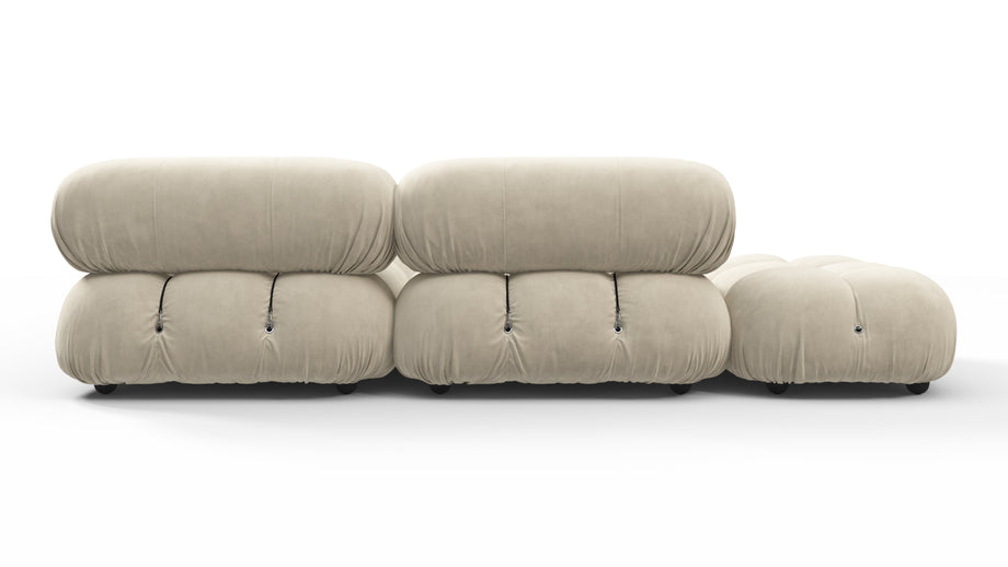 Bellini SectionalEggshell Vegan Suede