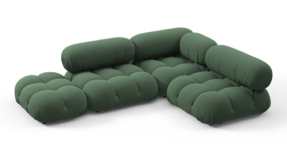 Bellini SectionalEvergreen Brushed Weave