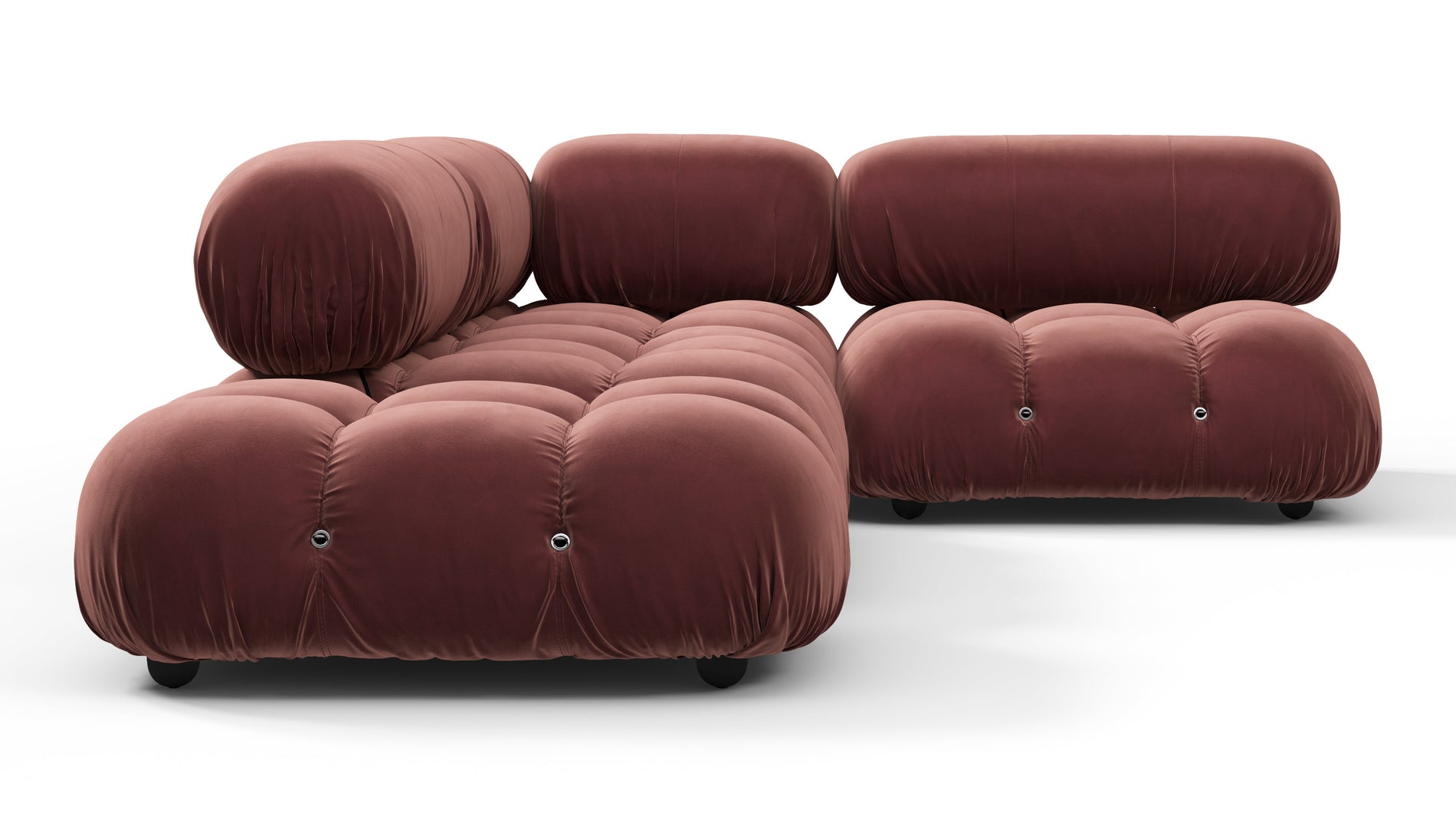 Bellini SectionalMaroon Velvet