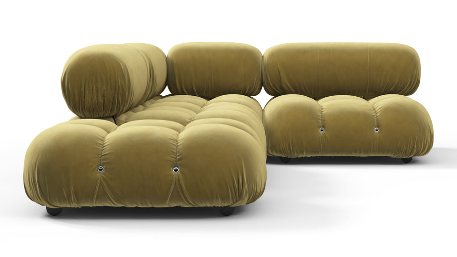 Bellini SectionalOlive Gold Velvet
