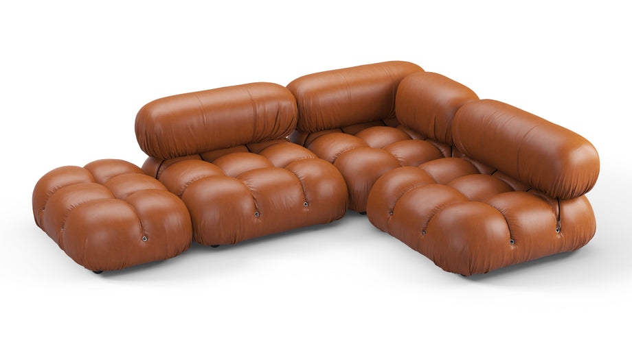 Bellini SectionalTan Premium Leather