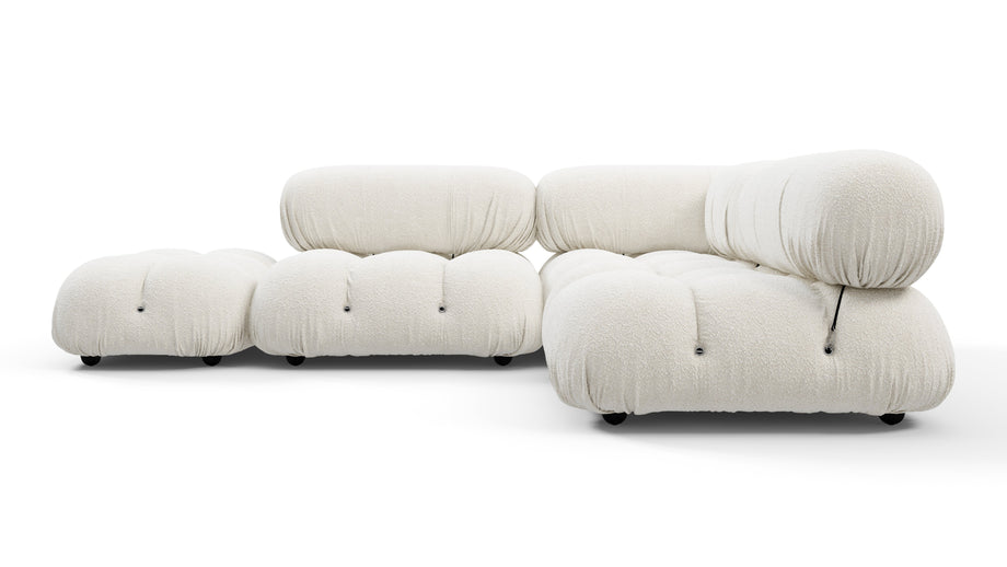 Bellini SectionalWhite Boucle