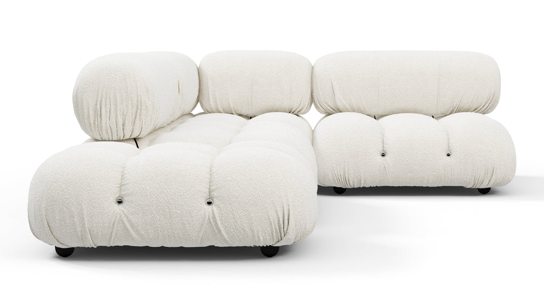 Bellini SectionalWhite Boucle