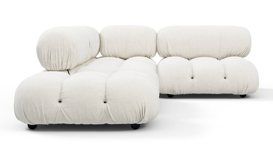Bellini SectionalWhite Boucle