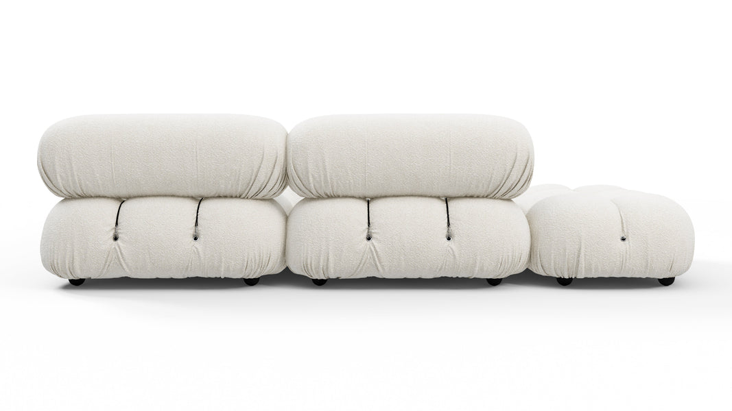 Bellini SectionalWhite Boucle