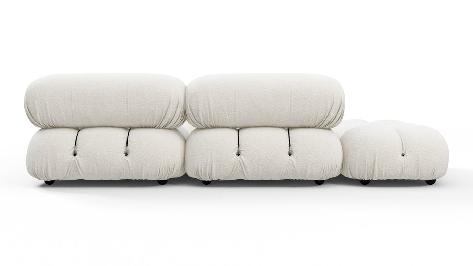 Bellini SectionalWhite Boucle