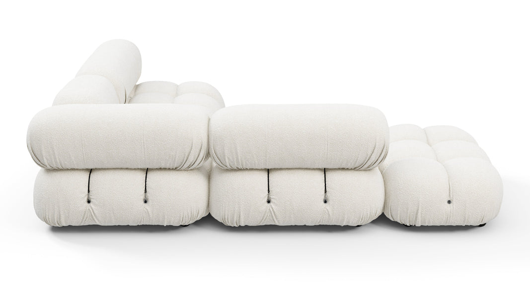 Bellini SectionalWhite Boucle