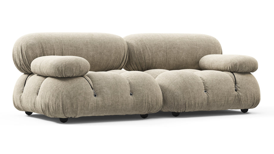 Bellini SoffaBeige Gray Chenille