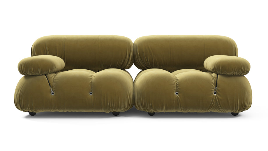 Bellini SoffaOlive Gold Velvet