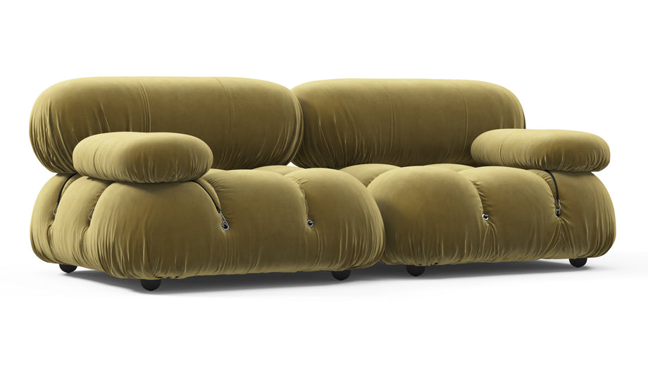 Bellini SoffaOlive Gold Velvet