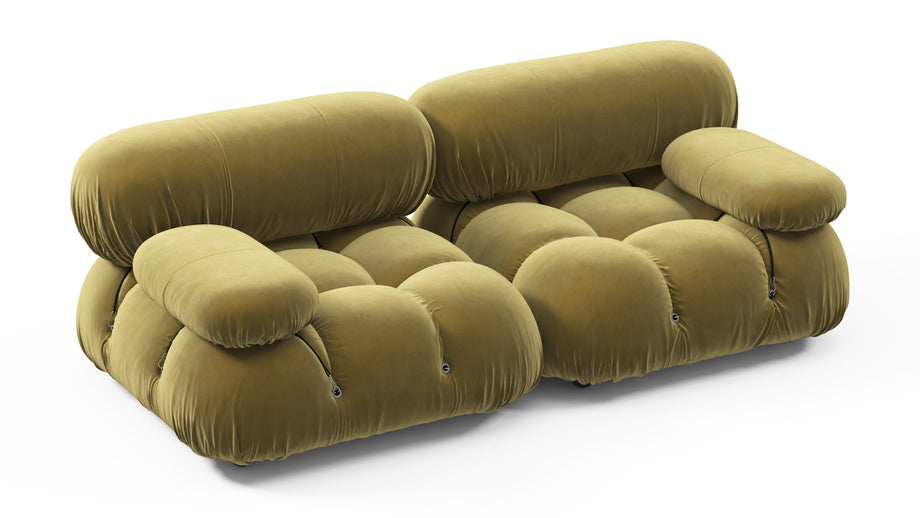 Bellini SoffaOlive Gold Velvet