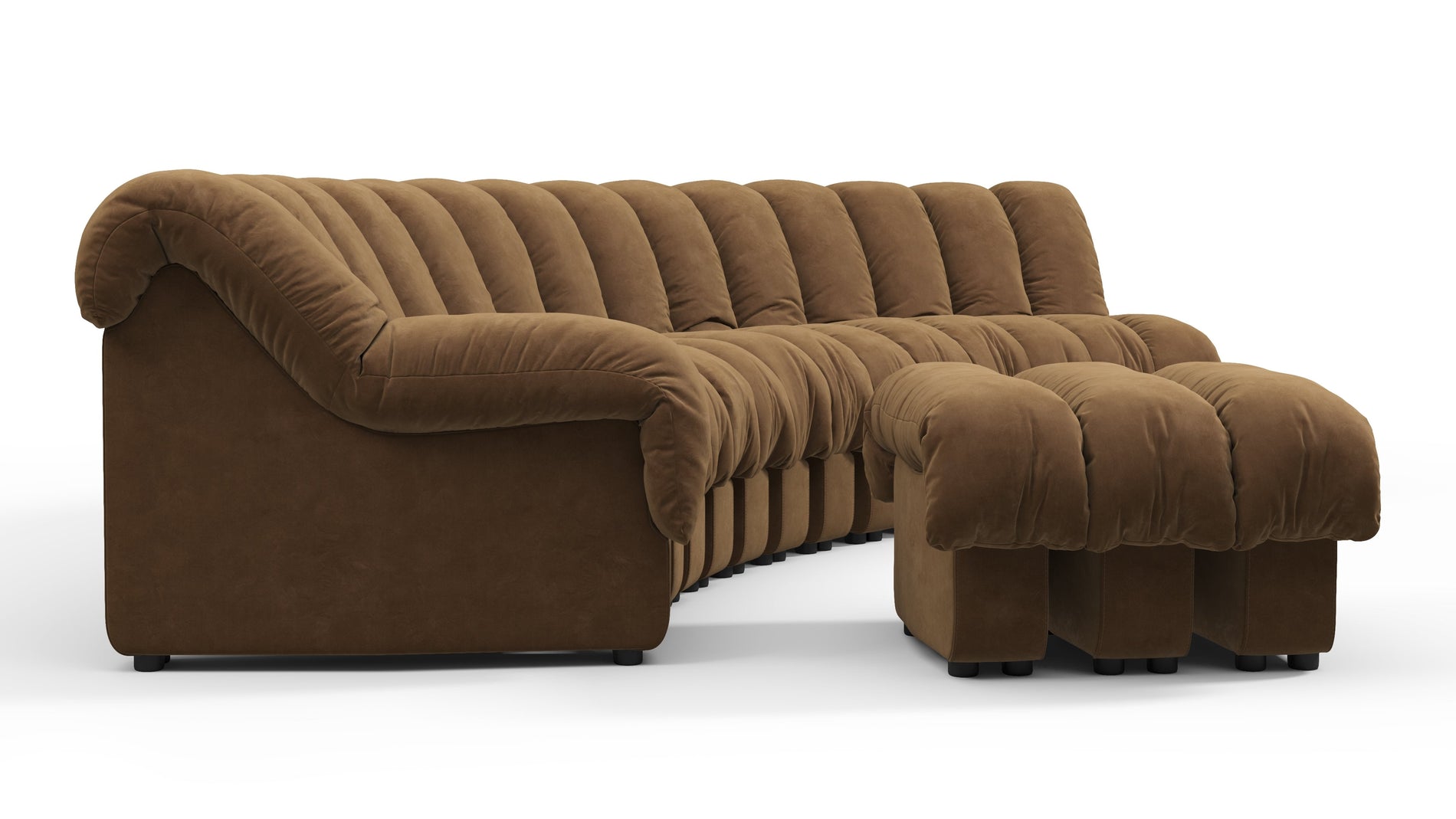 DS 600Braunes veganes Wildleder