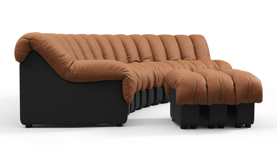DS 600Vintage Tan and Black Vegan Leather