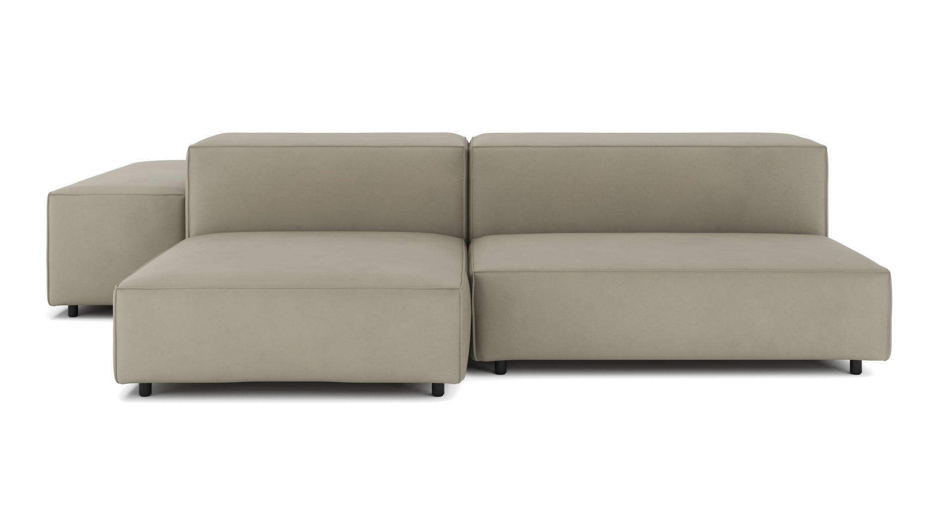 ExtrasoftBeige graues veganes Leder