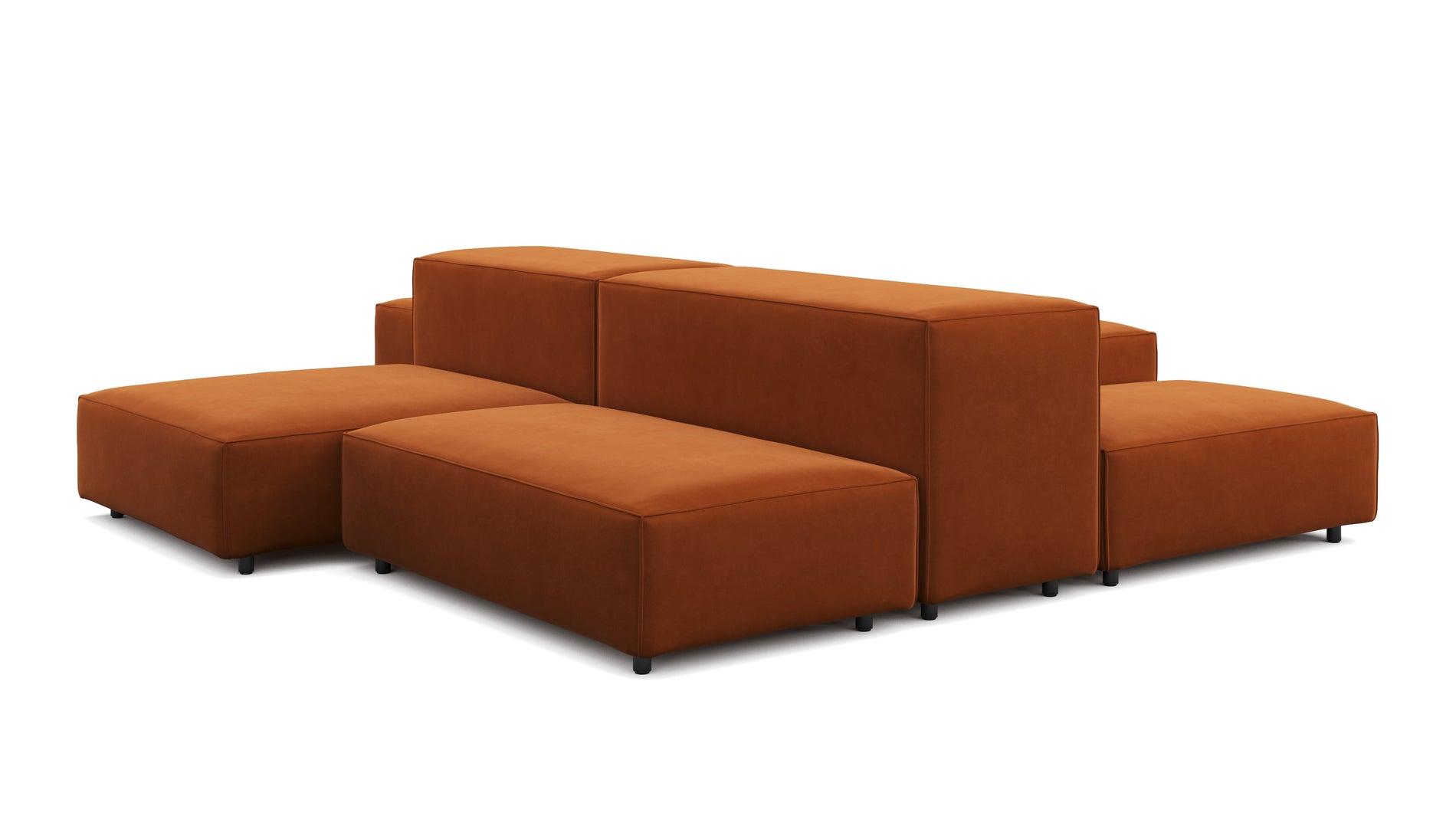 ExtrasoftVerbrannte orange Samt