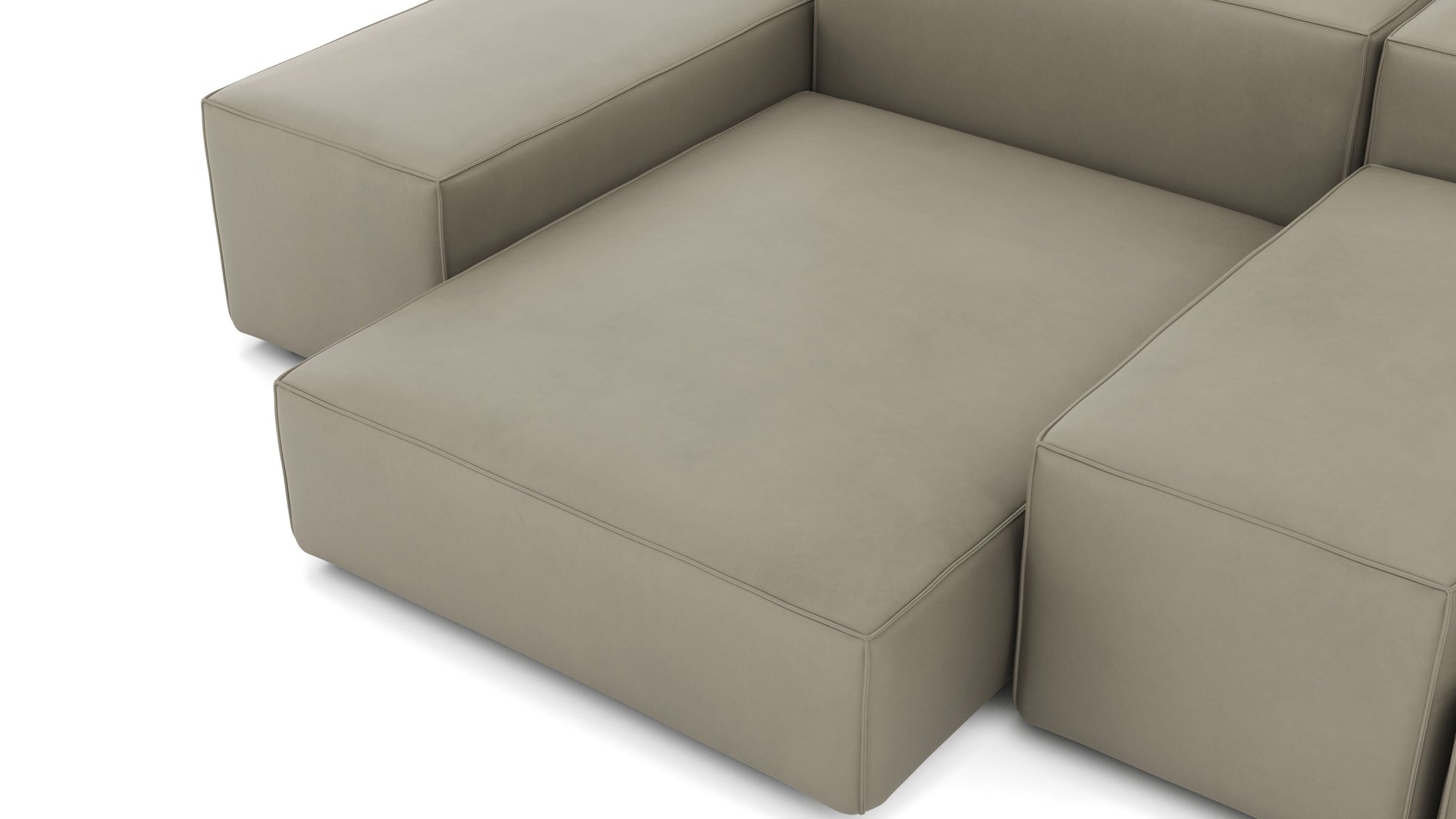 ExtrasoftBeige Gray Vegan Leather
