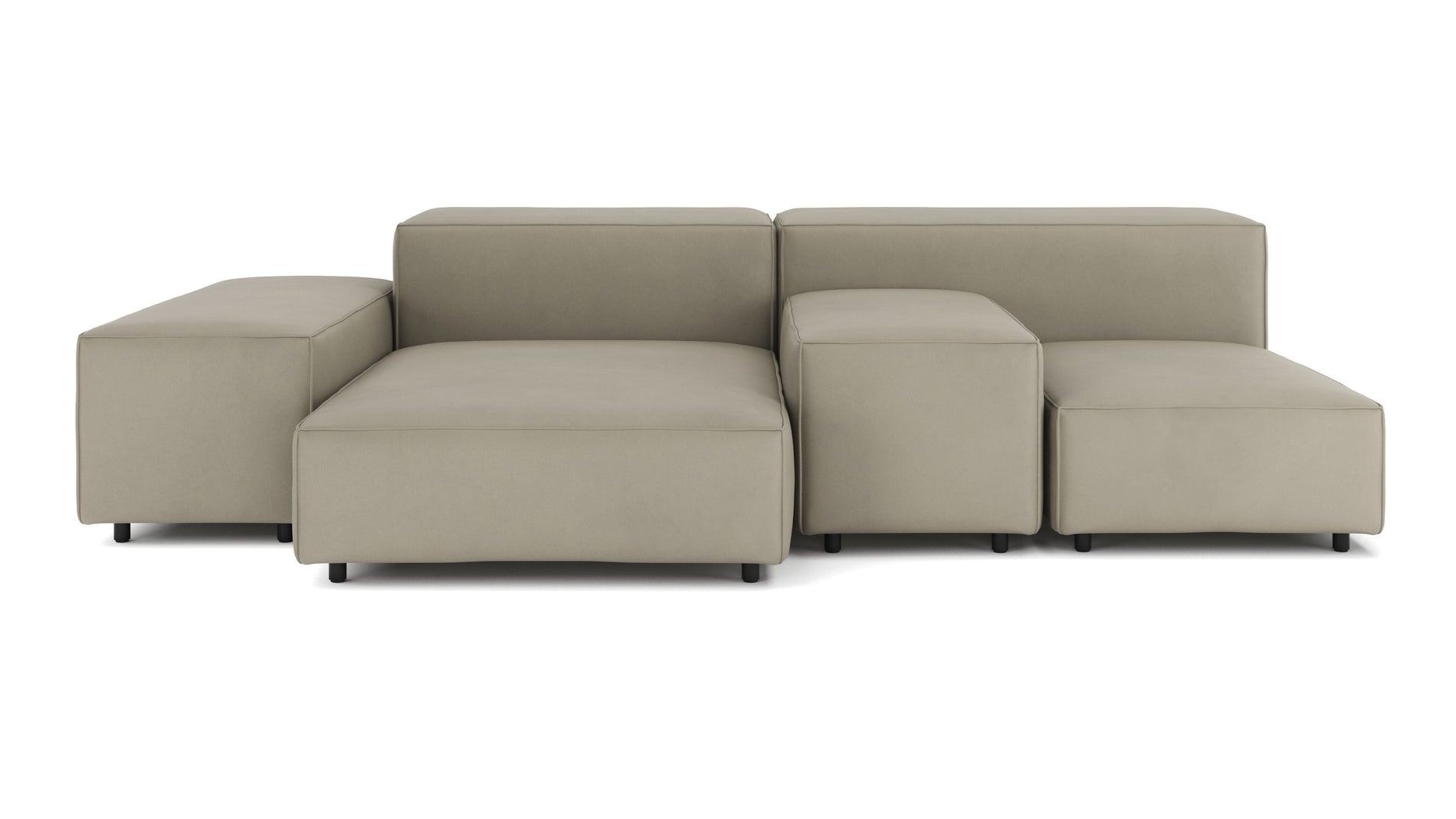 ExtrasoftBeige Gray Vegan Leather