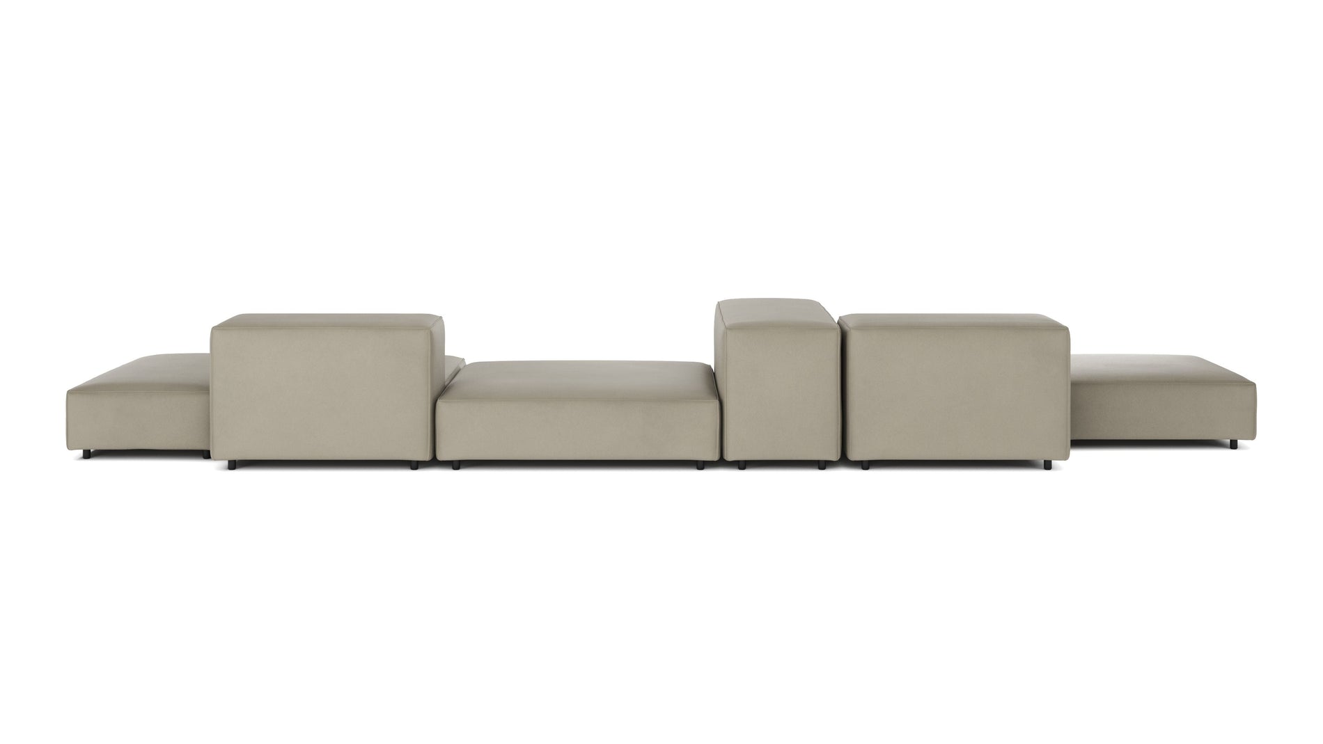 ExtrasoftBeige graues veganes Leder