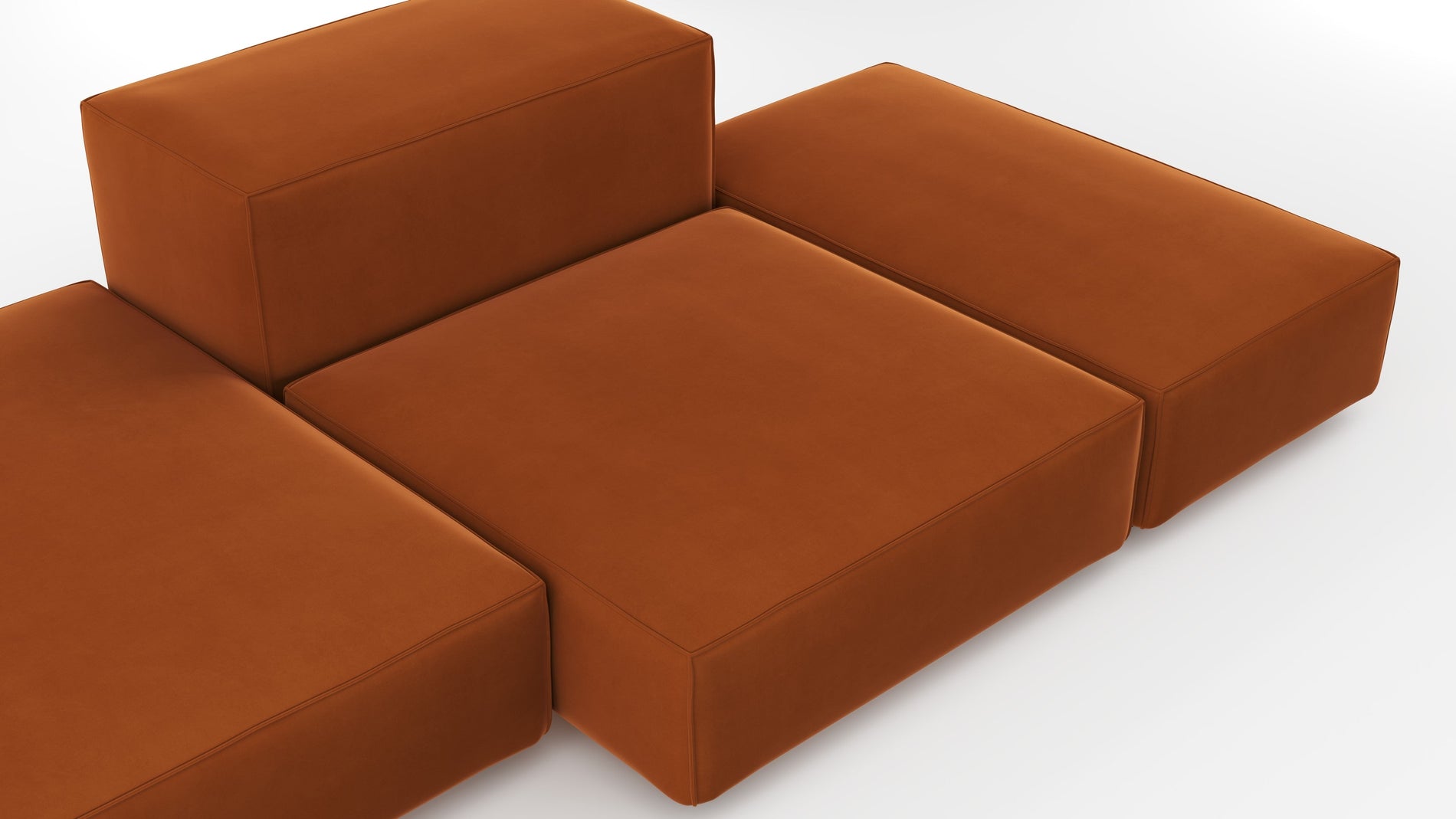 ExtrasoftVerbrannte orange Samt