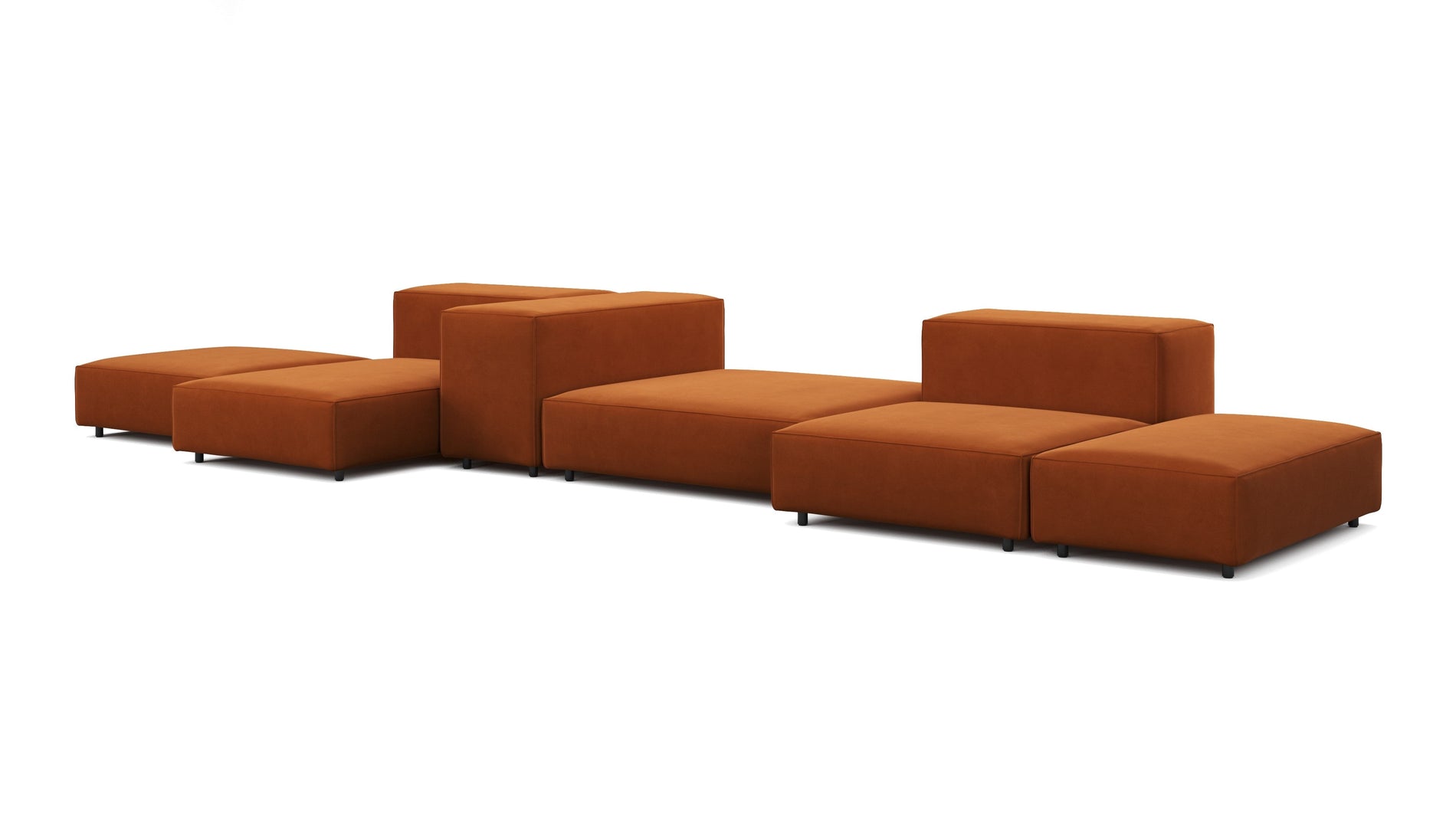 ExtrasoftVerbrannte orange Samt