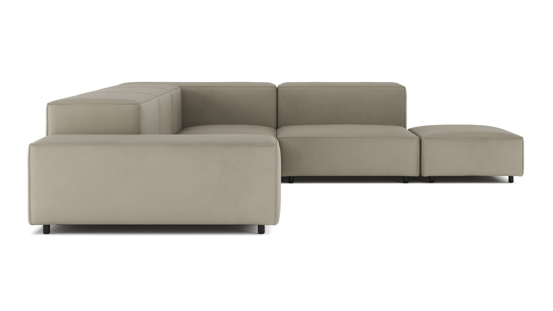 ExtrasoftBeige Gray Vegan Leather
