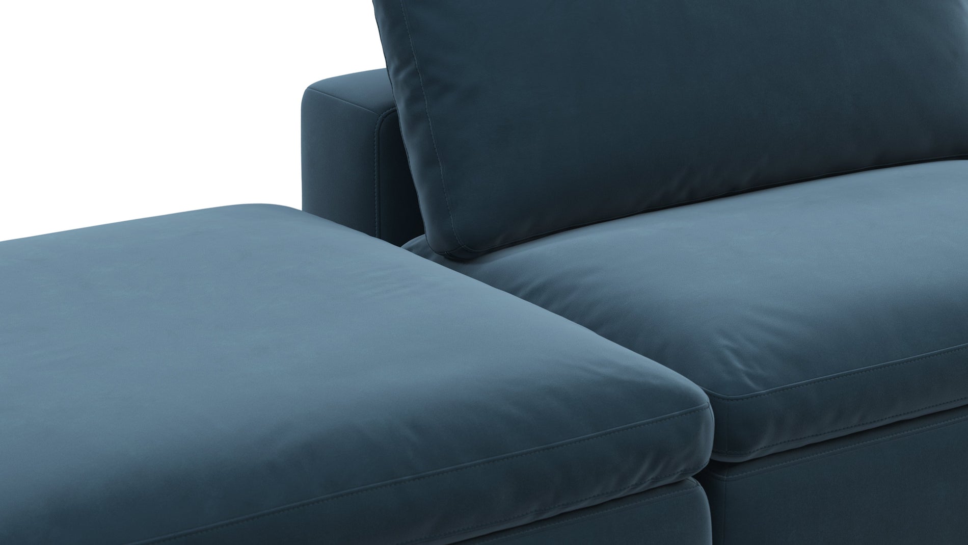 HimmelPreußisch blauer Luxus -Samt