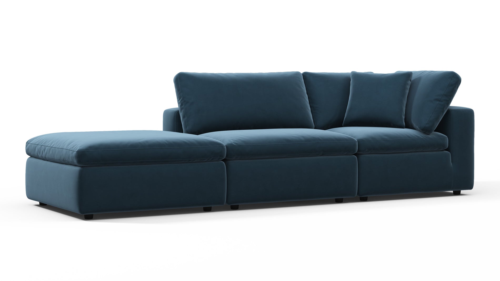 HimmelPreußisch blauer Luxus -Samt