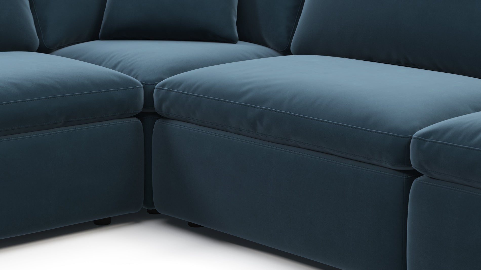 HimmelPreußisch blauer Luxus -Samt