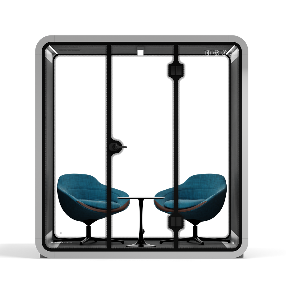 Meeting Booth Quell - 6 PersonLight Grey / Dark Grey / Furniture Set 2