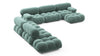 Bellini Large Sectional - Jadeite Luxe Velvet - Image 3