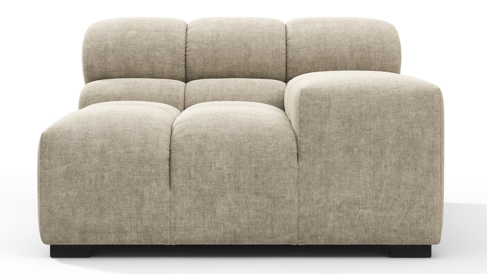 TuftyBeige Gray Chenille