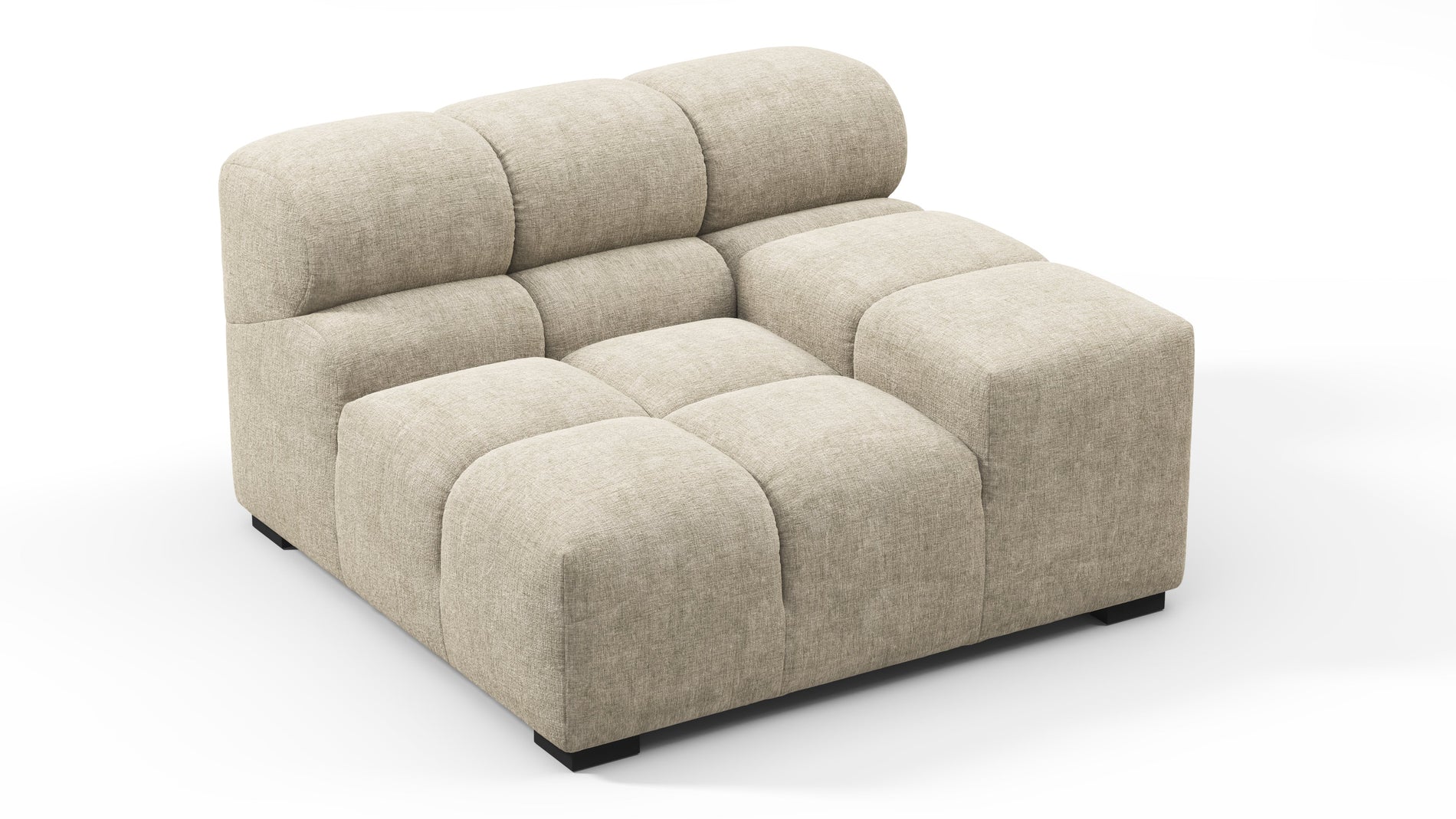 TuftyBeige Gray Chenille