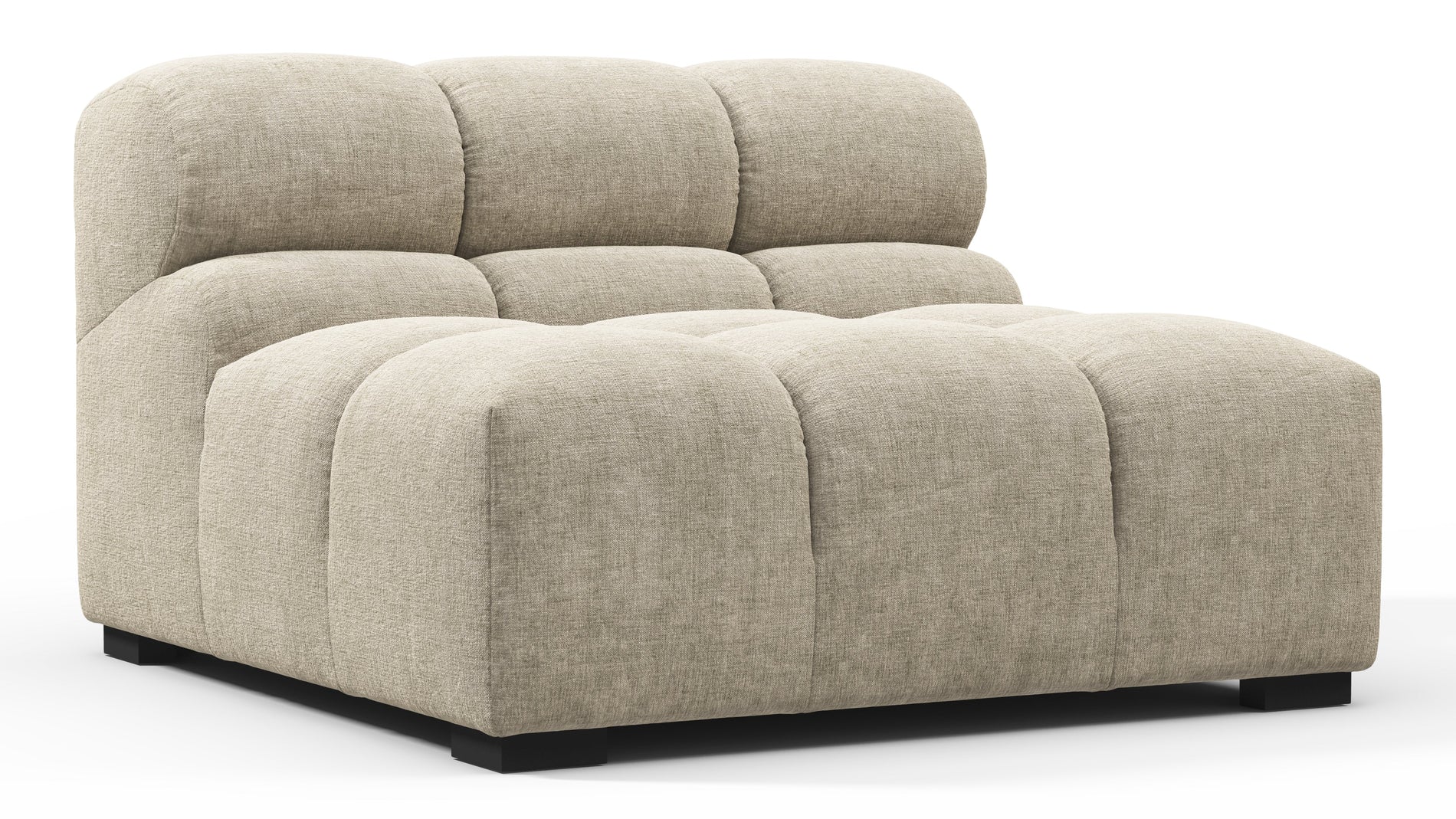 TuftyBeige Gray Chenille