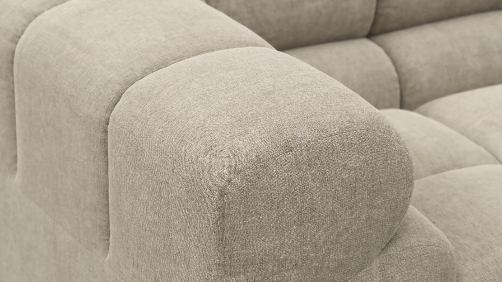 TuftyBeige Gray Chenille