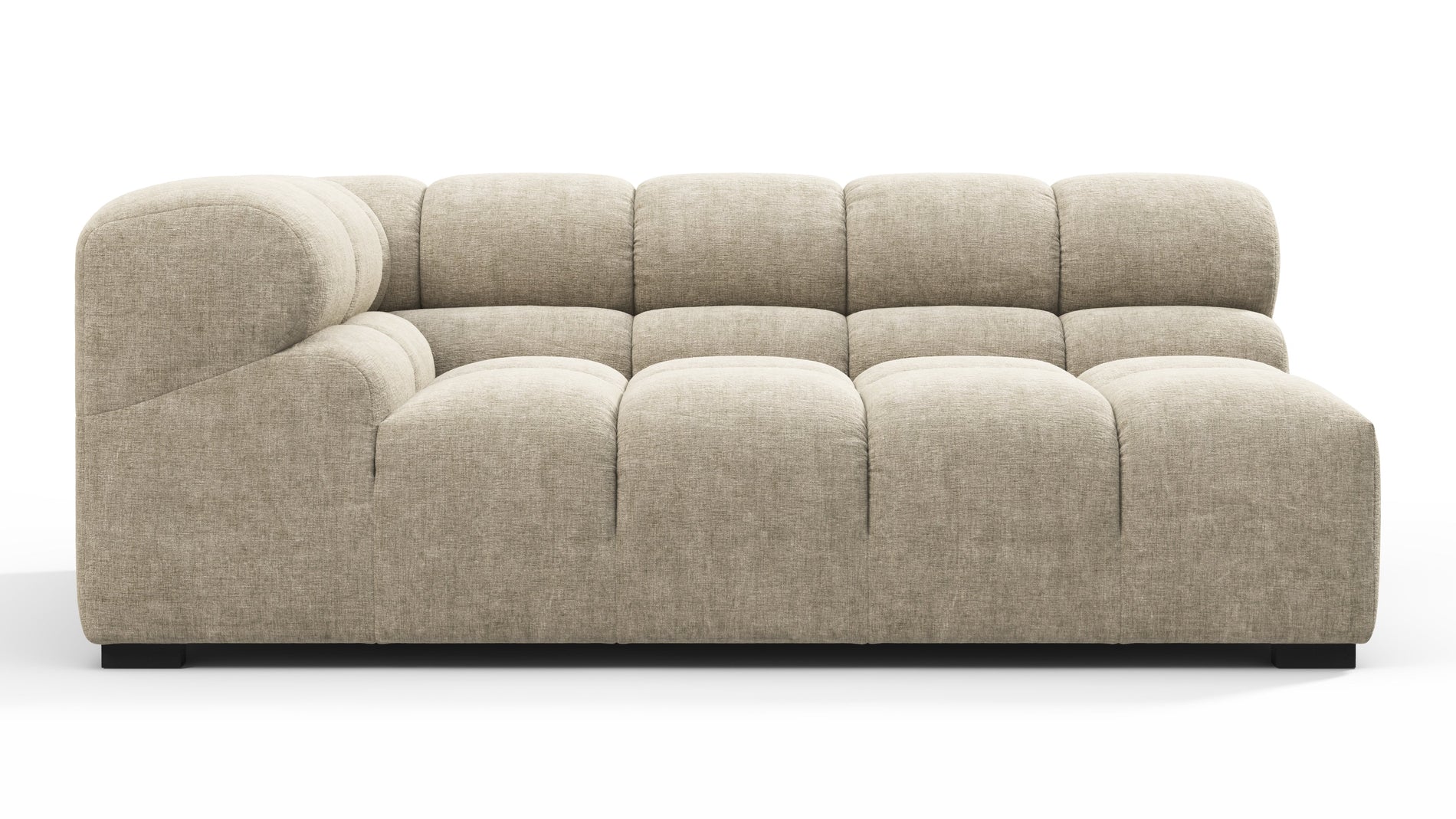 TuftyBeige Gray Chenille