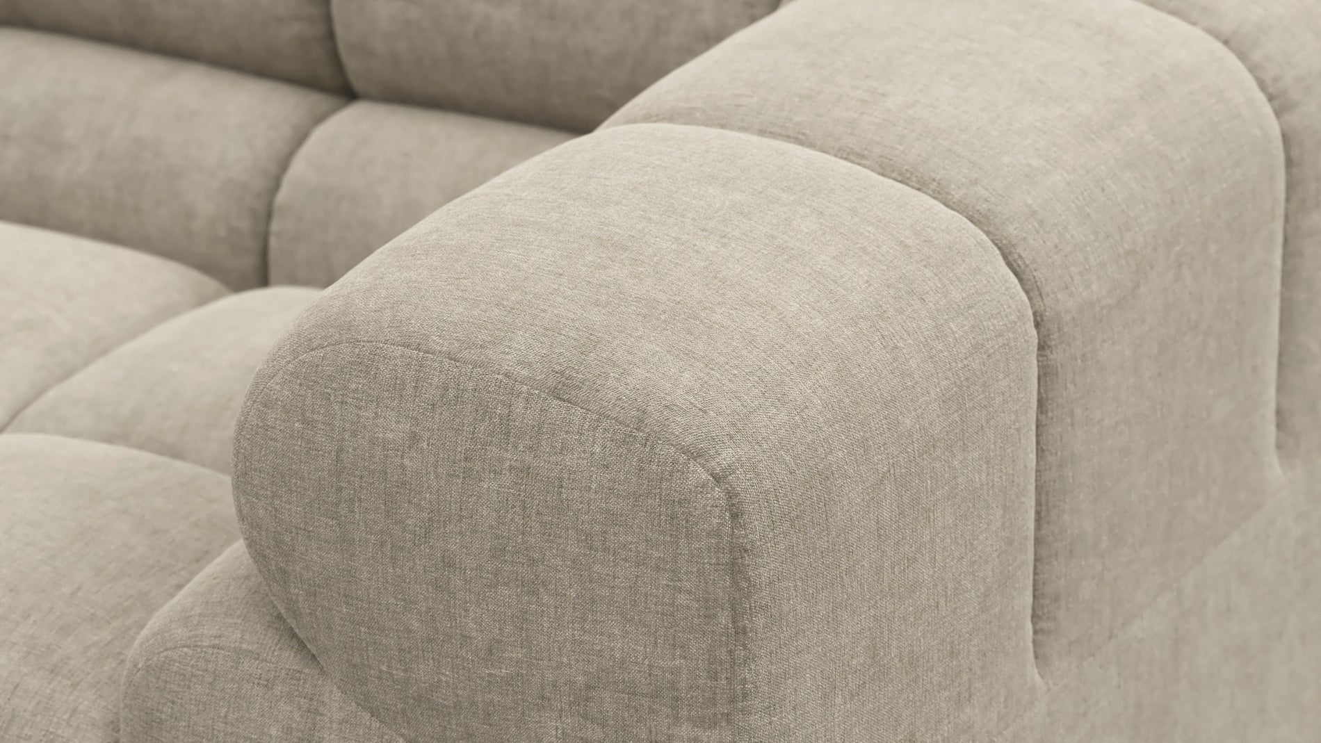 TuftyBeige Gray Chenille